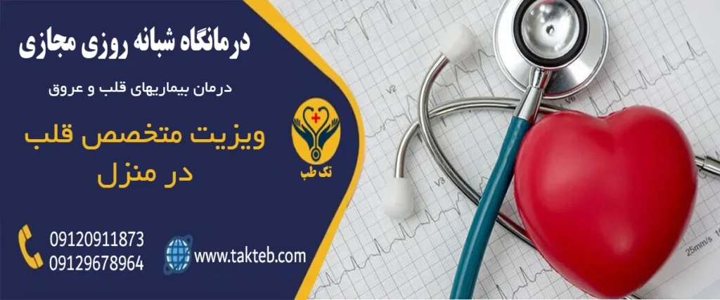 ویزیت متخصص قلب در منزل تهران تک طب شبانه روزی